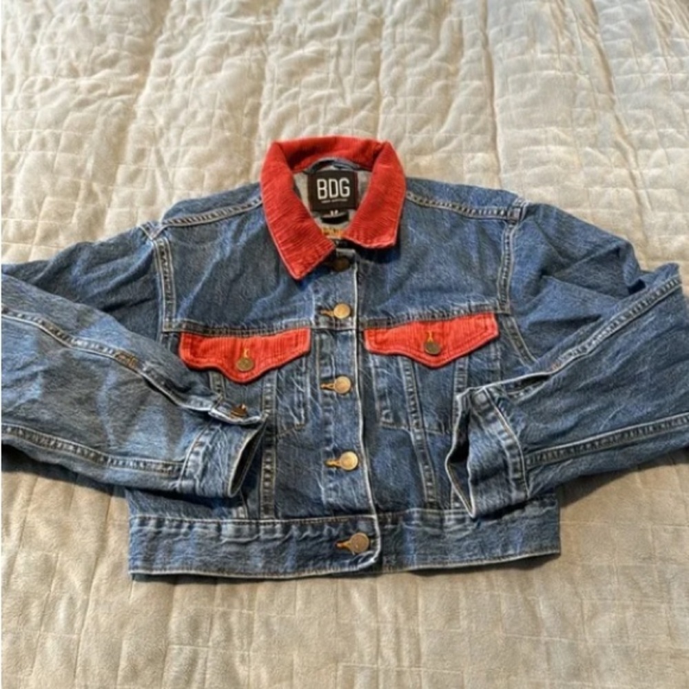 BDG Kids Denim Jacket with Red Highlights